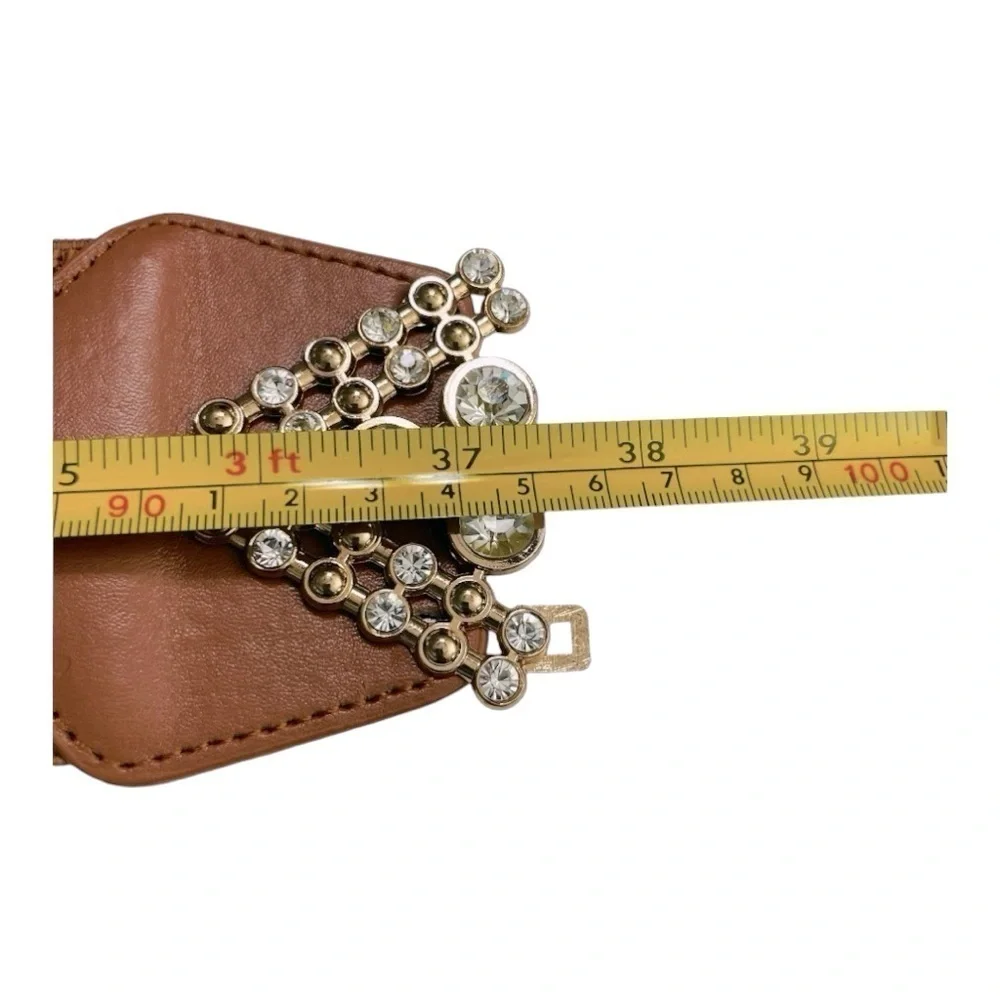 Women’s Belt Rhinestone Elastic Bow Waist Belts For Ladies NWOT